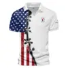 Golf Flag American Pattern Ball Updated Logo 125th U.S. Open Pinehurst Titleist Vneck Polo Shirt Style Classic