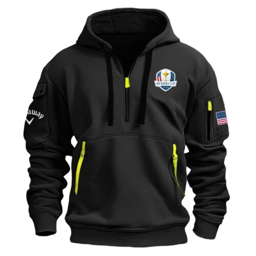 Callaway Ryder Cup Exclusive Logo Fashion Hoodie Half Zipper