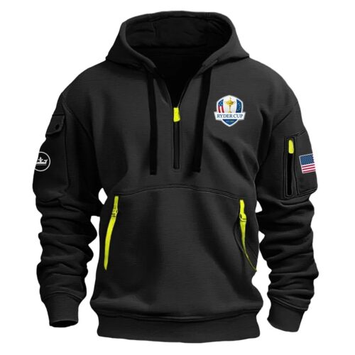 Peter Millar Ryder Cup Exclusive Logo Fashion Hoodie Half Zipper