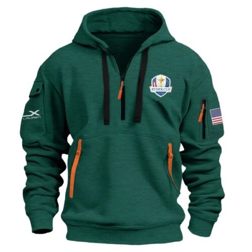 Ralph Lauren RLX Ryder Cup Exclusive Logo Fashion Hoodie Half Zipper
